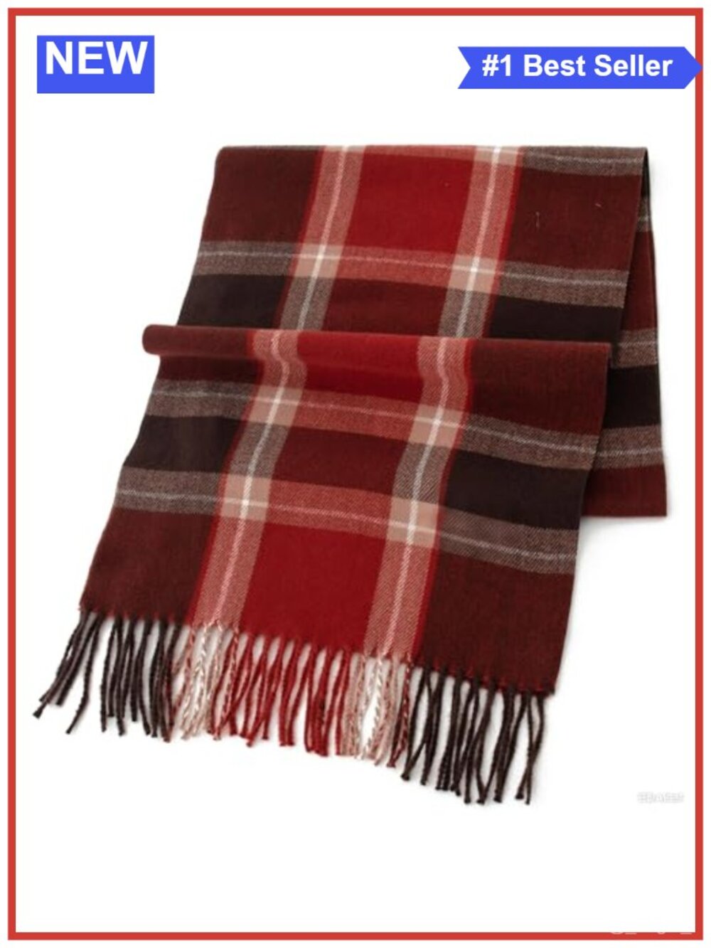 Scottish Tartan Plaid Scarf Winter Shawl Wrap Fringed